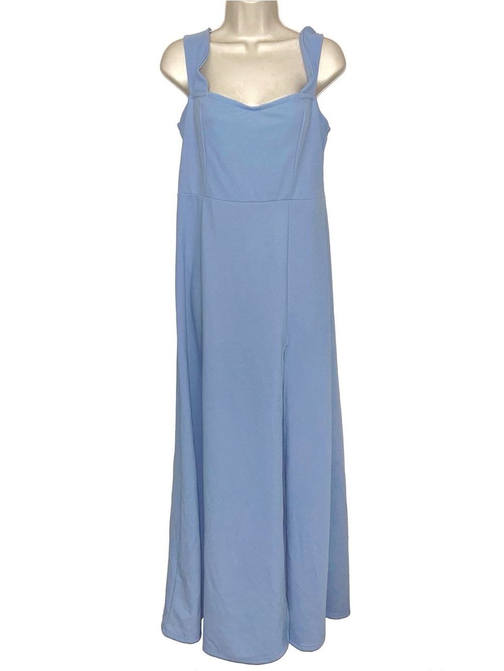SHEIN Powder Blue Maxi Dress with Square Neck